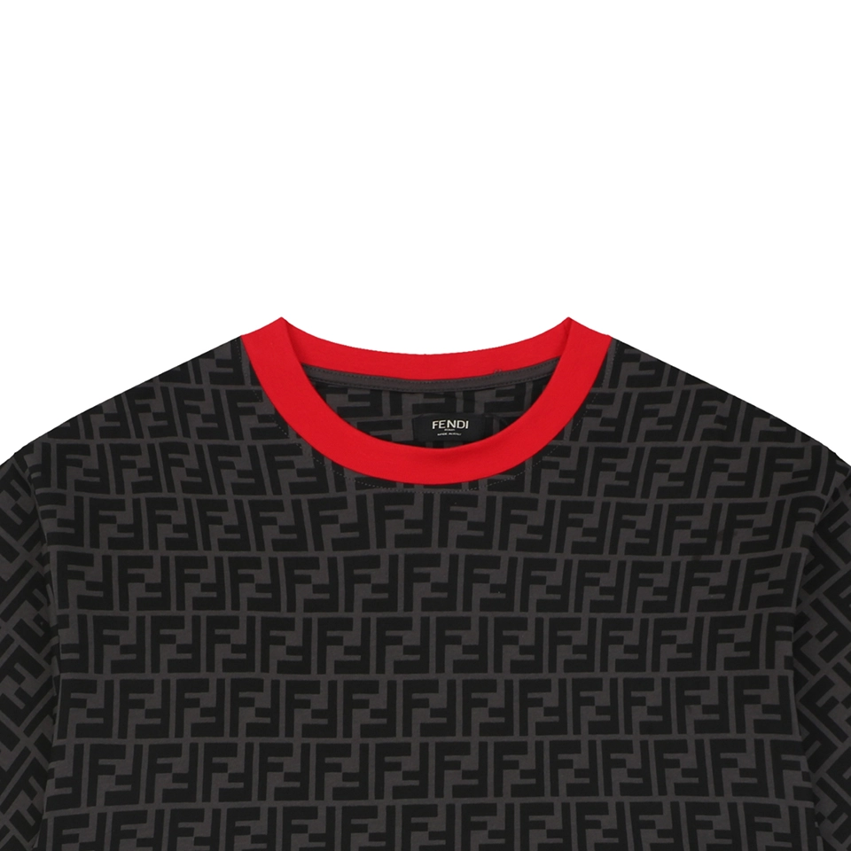 Fendi Allover FF Monogram T-Shirt Red