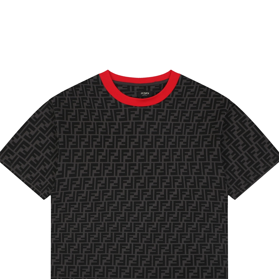 Fendi Allover FF Monogram T-Shirt Red