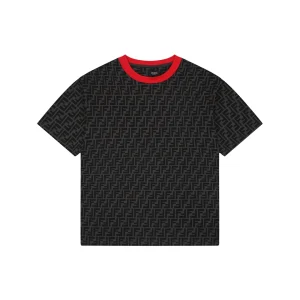 Fendi Allover FF Monogram T-Shirt Red Front view