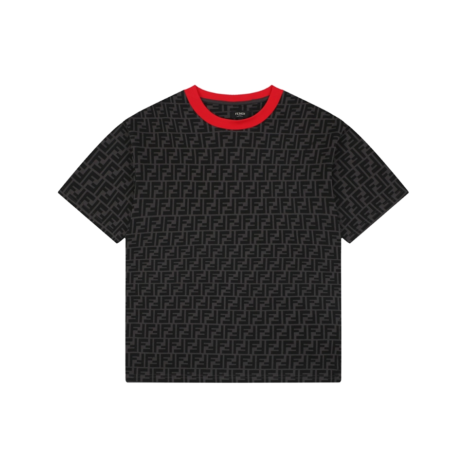 Fendi Allover FF Monogram T-Shirt Red Front view
