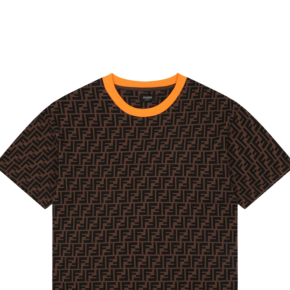 Fendi Allover FF Monogram T-Shirt Orange