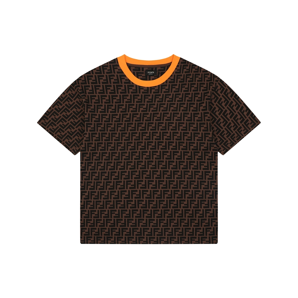 Fendi Allover FF Monogram T-Shirt Orange Front view