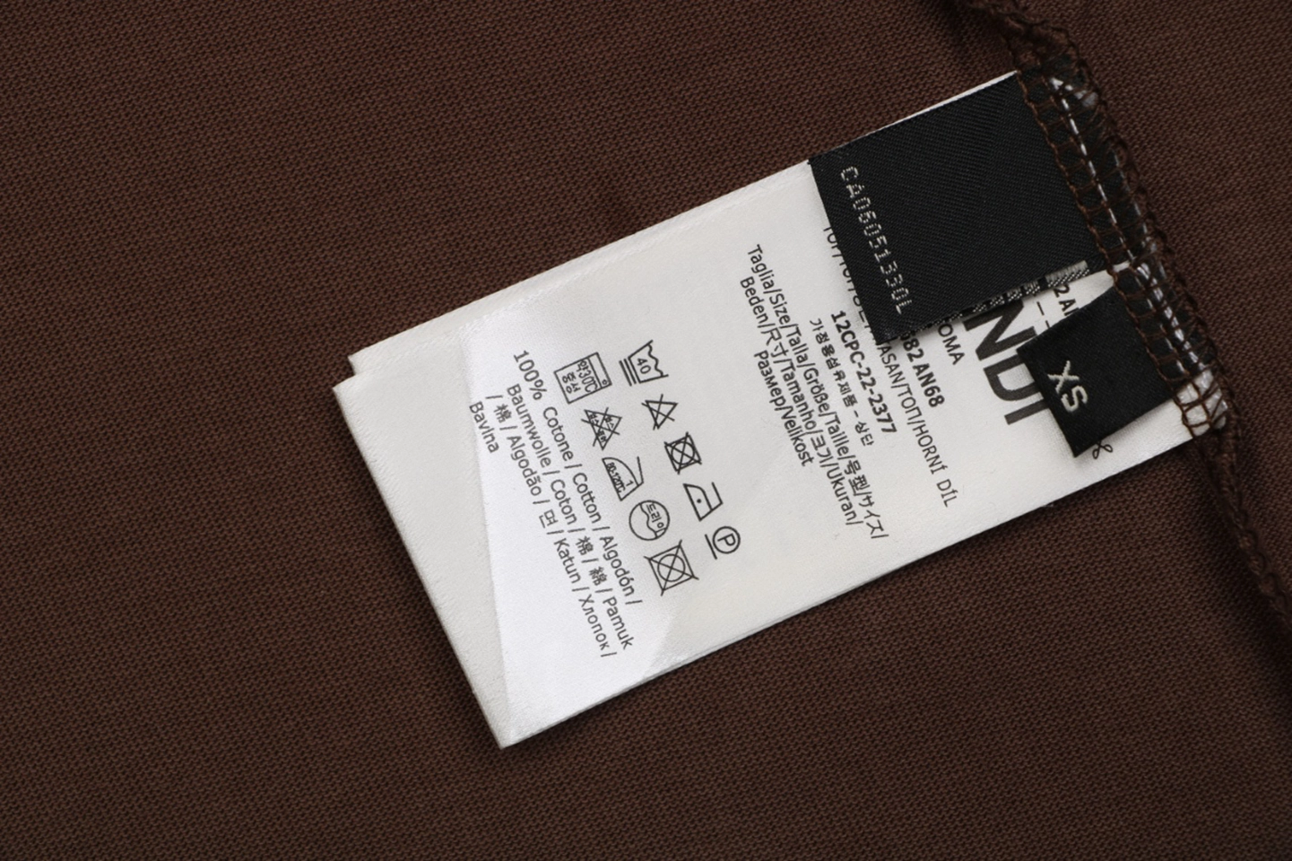 Fendi Allover FF Monogram T-Shirt Orange Wash label