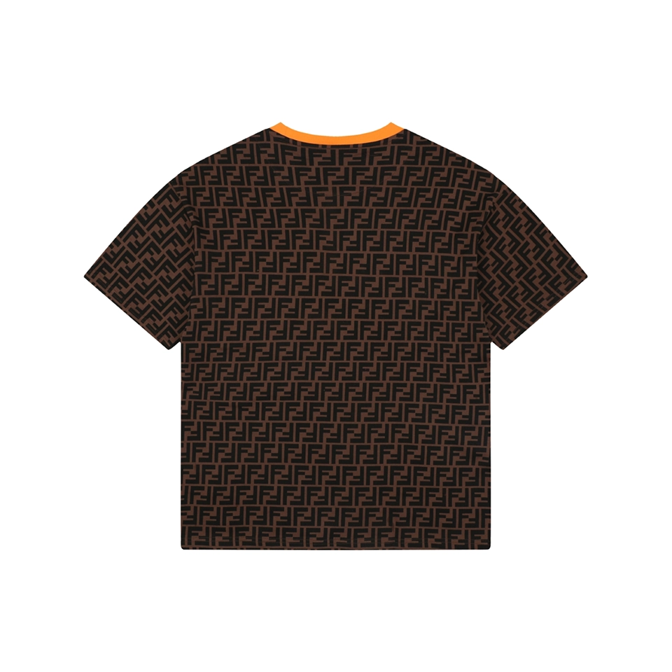 Fendi Allover FF Monogram T-Shirt Orange Back view