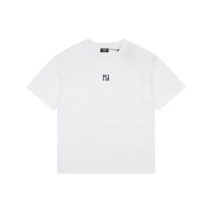 Fendi FF Blue-Line Embroidered Oversized T-Shirt Front view