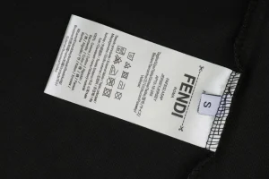 Fendi Geometric Colorblock FF Logo T-Shirt Black Wash label