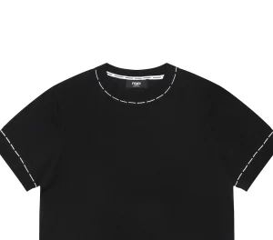 Fendi Hemline Stitch Logo Knitted T-Shirt