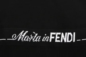 Fendi Hemline Stitch Logo Knitted T-Shirt Brand
