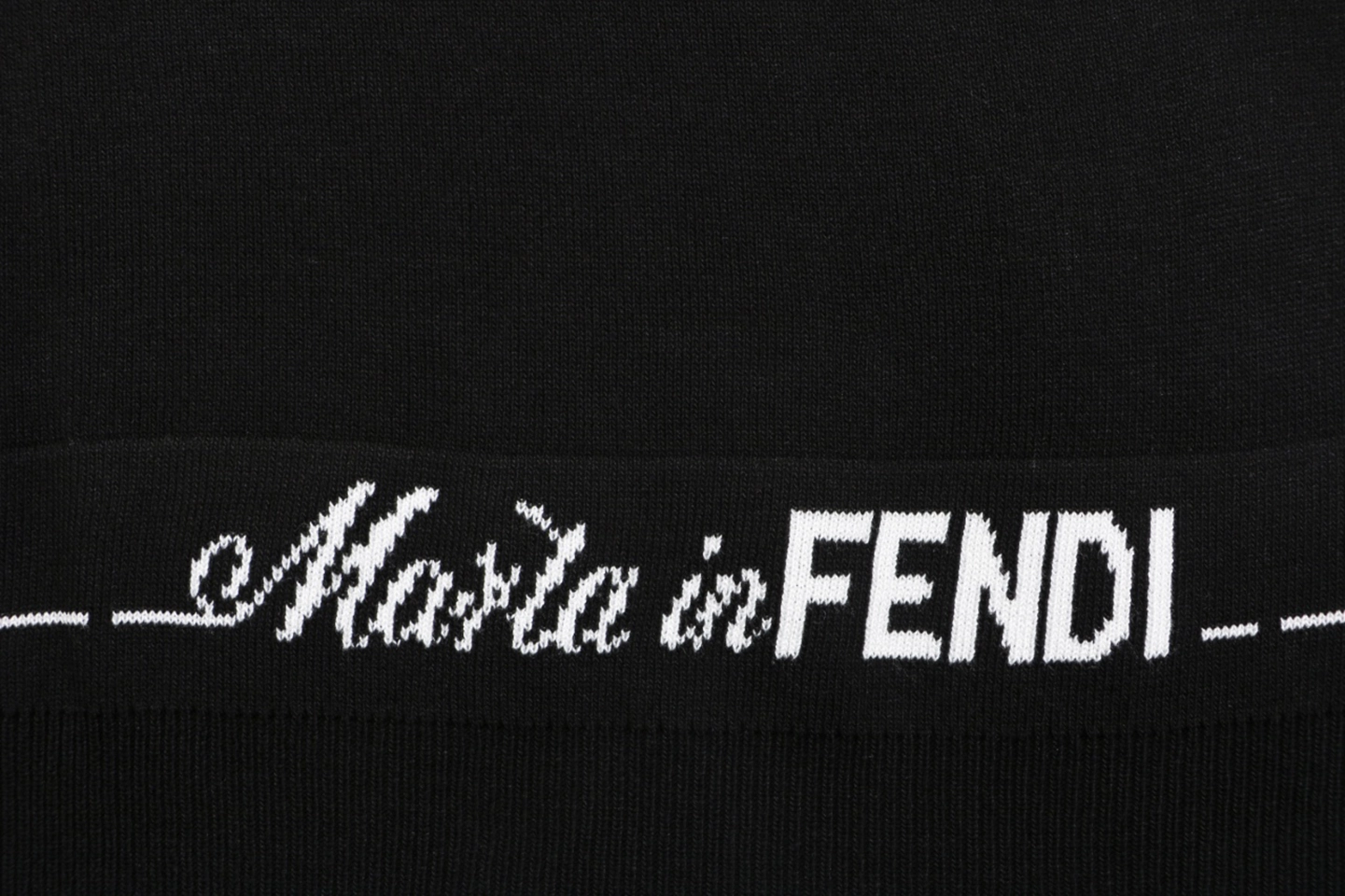 Fendi Hemline Stitch Logo Knitted T-Shirt Brand