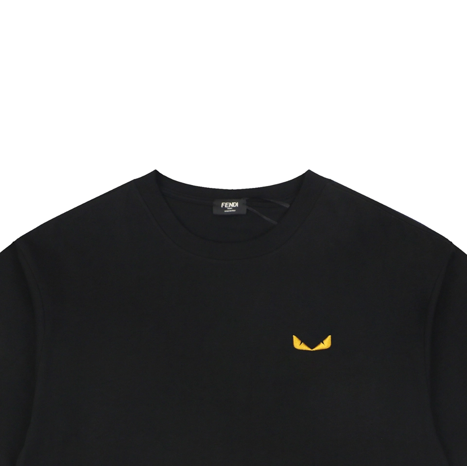 Fendi Monster Eyes Embroidered Oversized T-Shirt Black