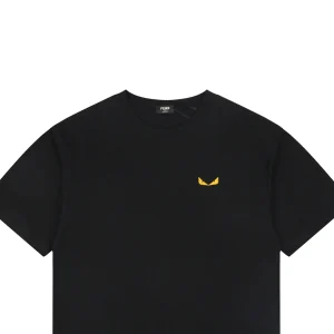 Fendi Monster Eyes Embroidered Oversized T-Shirt Black