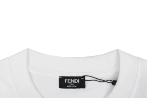 Fendi Monster Eyes Embroidered Oversized T-Shirt Collar