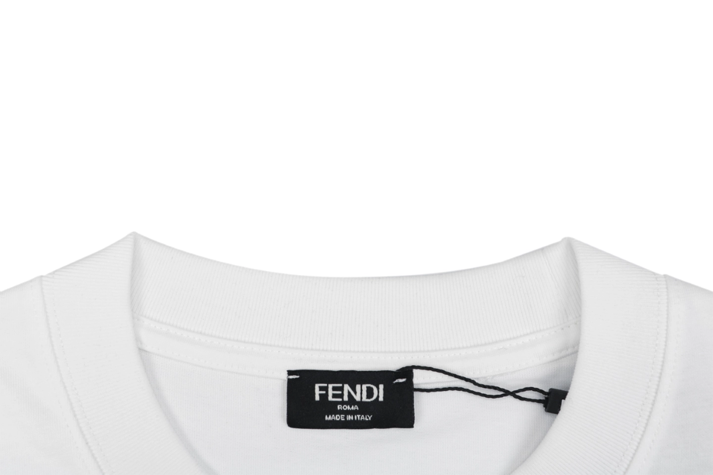 Fendi Monster Eyes Embroidered Oversized T-Shirt Collar