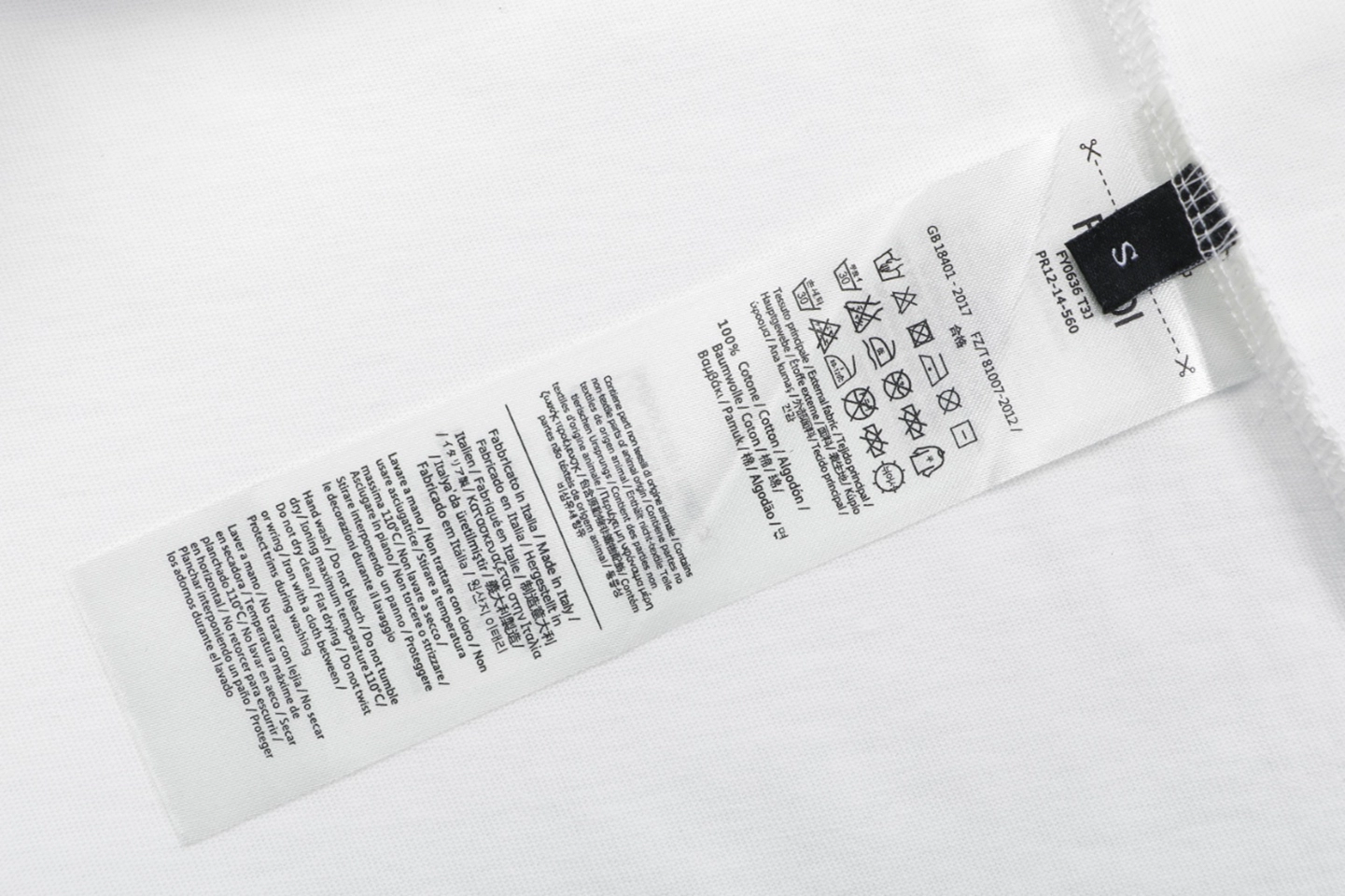Fendi Monster Eyes Embroidered Oversized T-Shirt Wash label