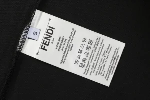 Fendi Multicolor FF Embroidered Heavyweight T-Shirt Black Wash label