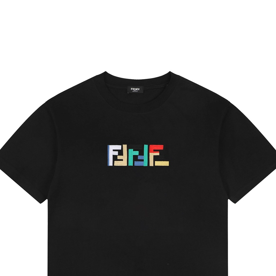 Fendi Multicolor FF Embroidered Heavyweight T-Shirt18.jpeg