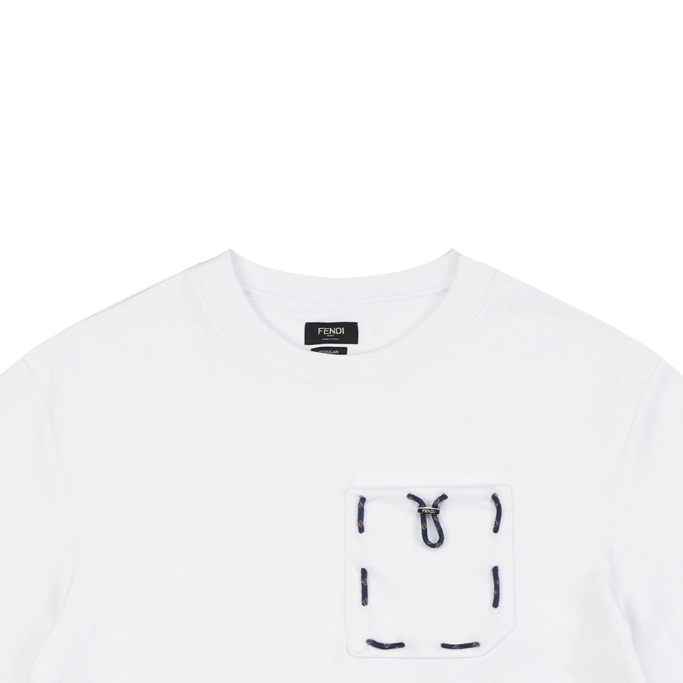 Fendi Utility Pocket T-Shirt White