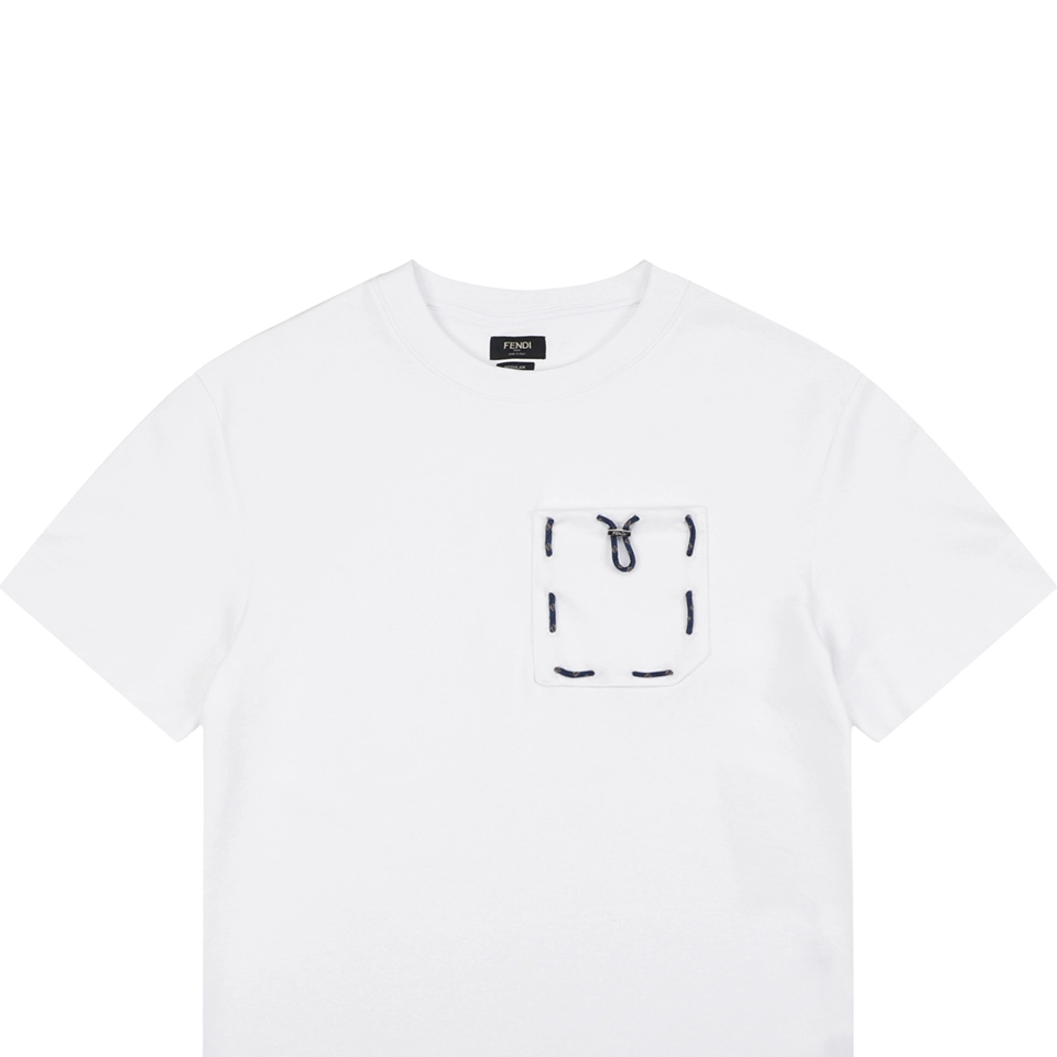 Fendi Utility Pocket T-Shirt White