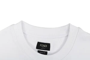 Fendi Utility Pocket T-Shirt White Collar