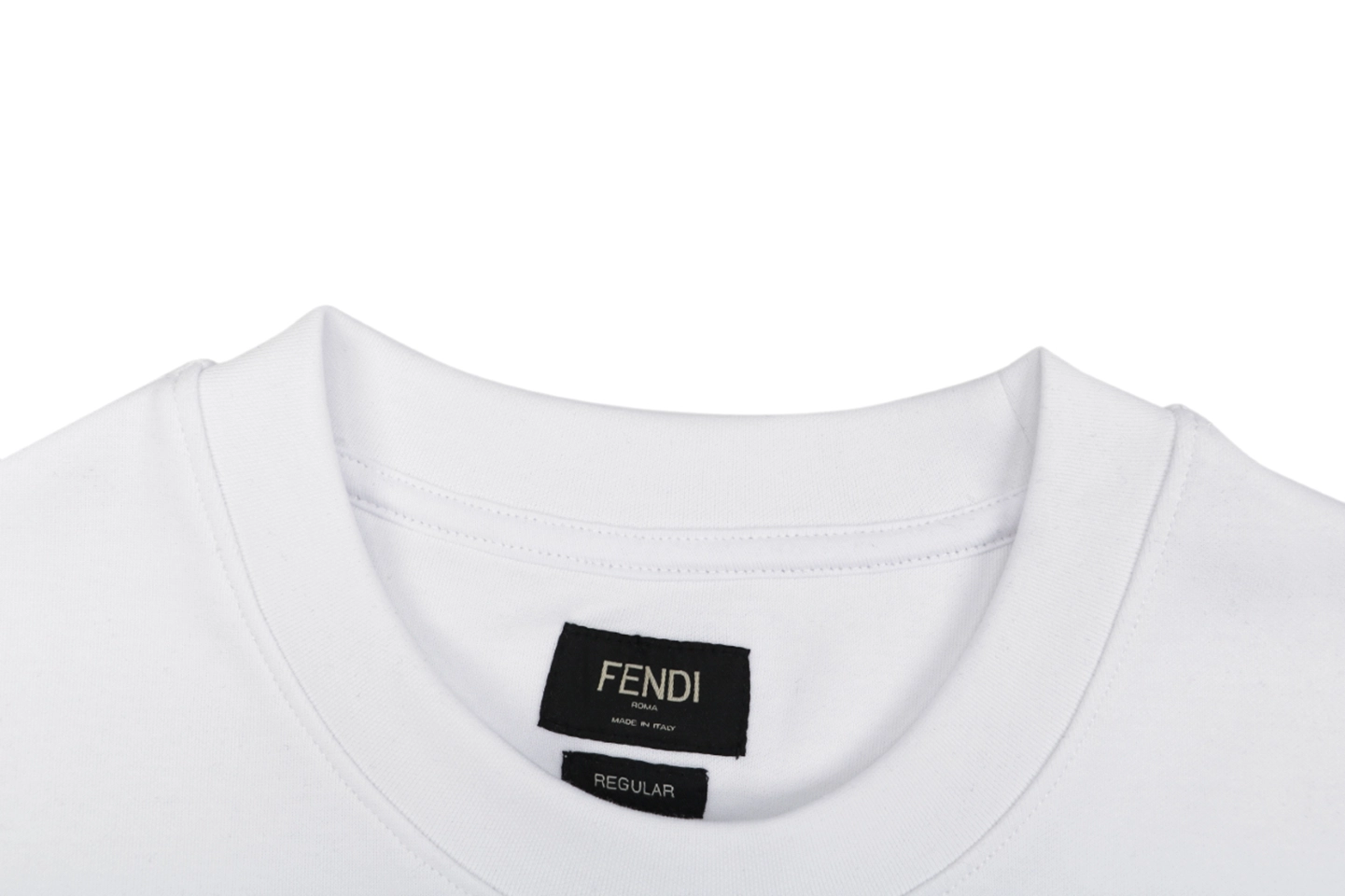 Fendi Utility Pocket T-Shirt White Collar