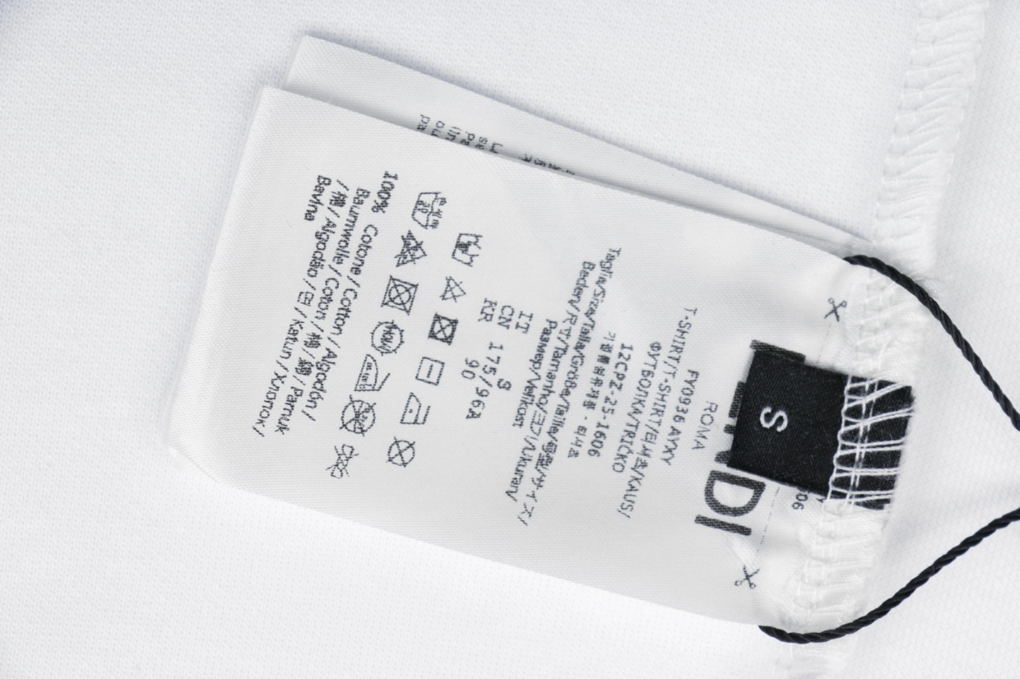 Fendi Utility Pocket T-Shirt White Wash label
