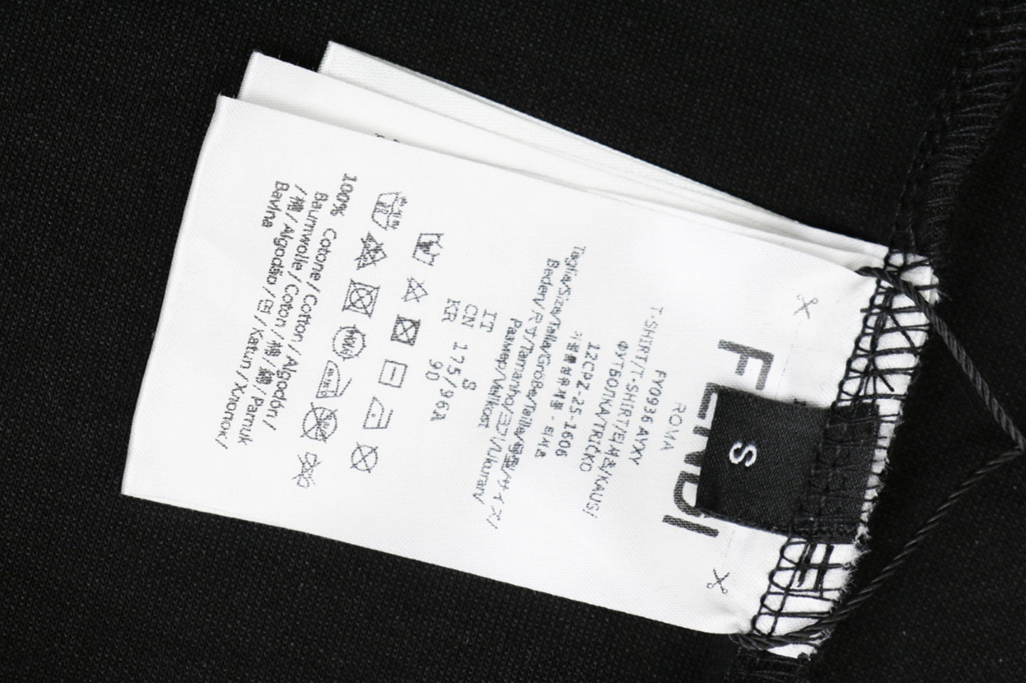 Fendi Utility Pocket T-Shirt Black Wash label