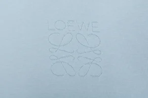 Loewe Anagram Burnout Openwork T-Shirt Blue Brand