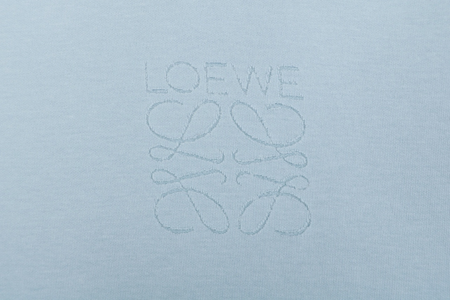 Loewe Anagram Burnout Openwork T-Shirt Blue Brand