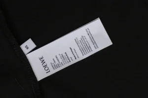 Loewe Antique Gold Anagram Embroidered T-Shirt Black Wash label