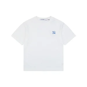 Loewe Blue & White Anagram Embroidered T-Shirt White