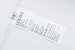 Loewe Blue & White Anagram Embroidered T-Shirt White Wash label