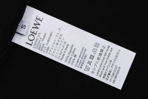 Loewe Blue & White Anagram Embroidered T-Shirt Black Wash label