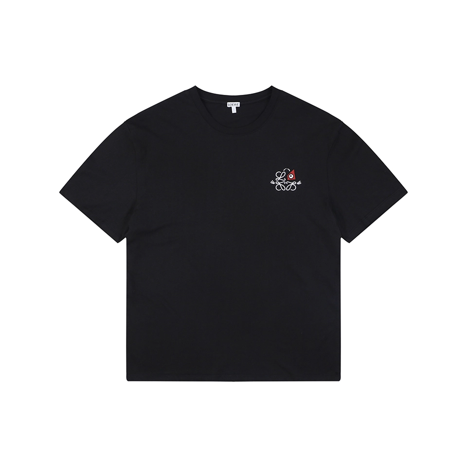 Loewe Cat Eye Embroidered T-Shirt Front view