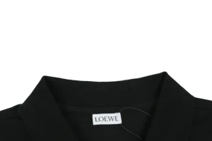 Loewe Embroidered Logo Polo T-Shirt Black Collar