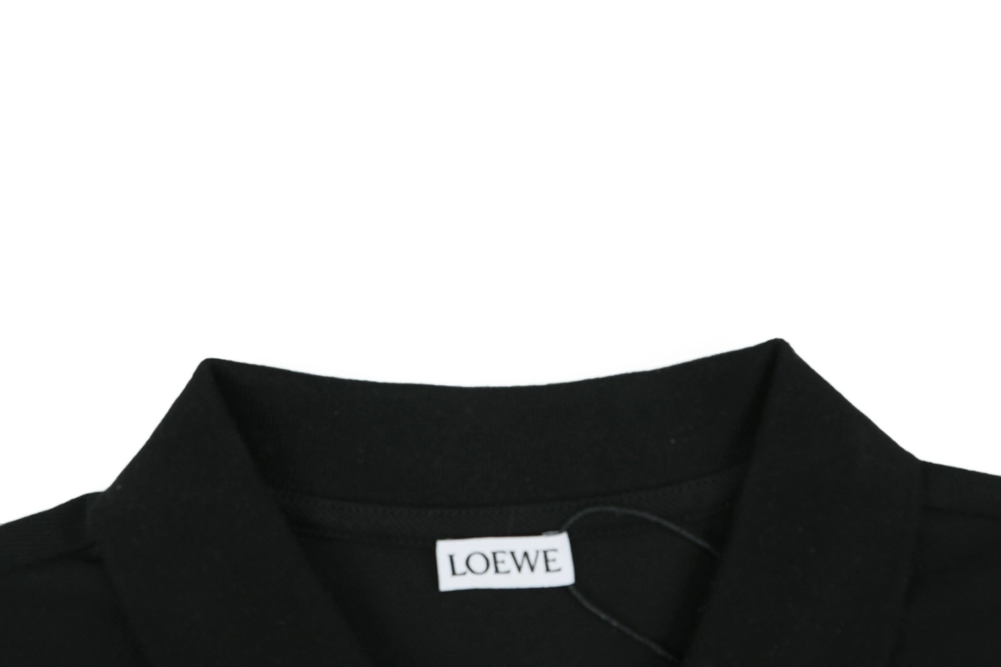 Loewe Embroidered Logo Polo T-Shirt Black Collar