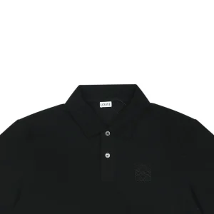 Loewe Embroidered Logo Polo T-Shirt Black