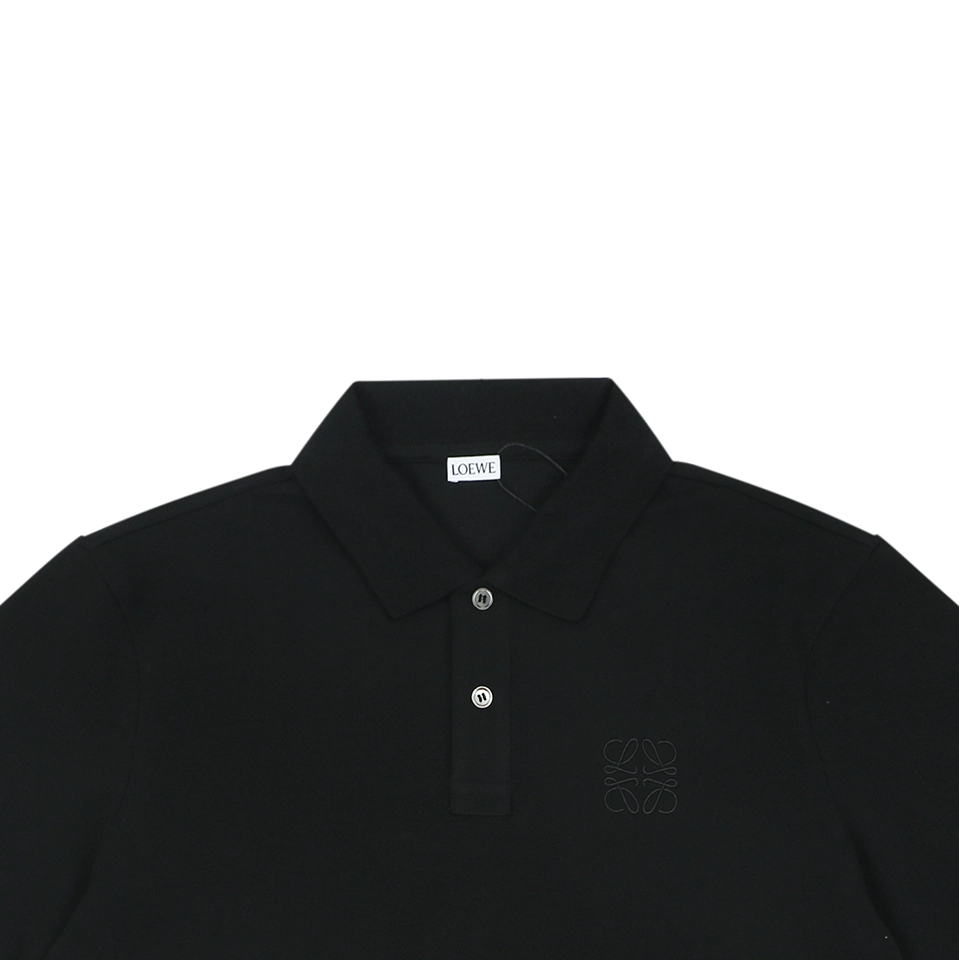 Loewe Embroidered Logo Polo T-Shirt Black