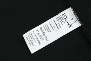 Loewe Embroidered Logo Polo T-Shirt Black Wash label