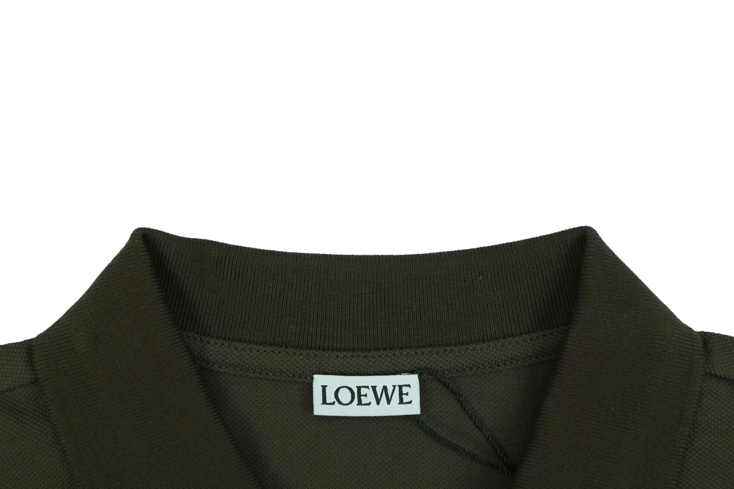 Loewe Embroidered Logo Polo T-Shirt Brown Collar