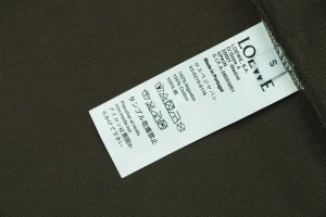 Loewe Embroidered Logo Polo T-Shirt Brown Wash label