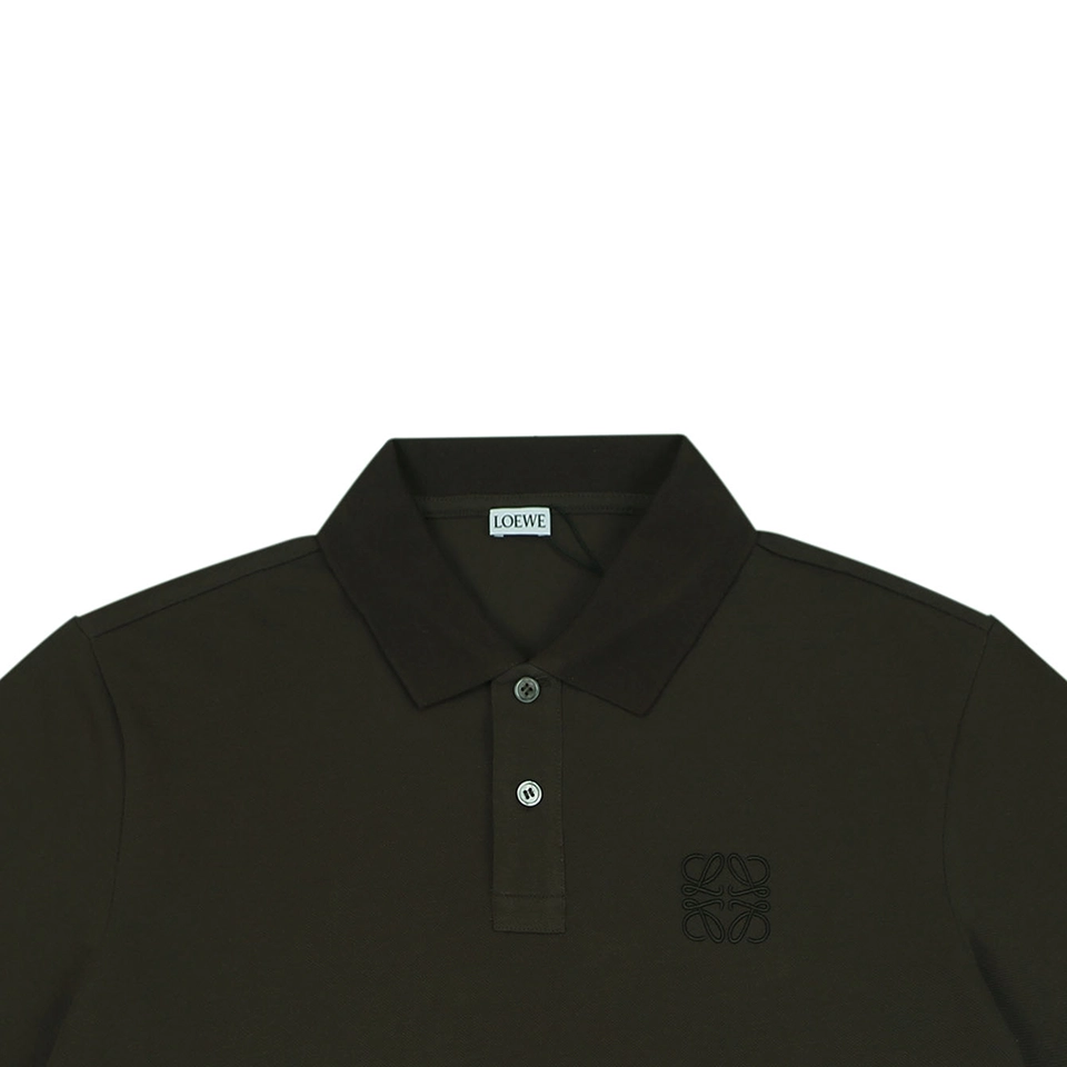 Loewe Embroidered Logo Polo T-Shirt Brown
