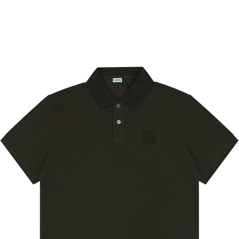 Loewe Embroidered Logo Polo T-Shirt Brown