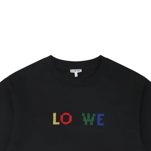 Loewe Gradient Knit Logo T-Shirt Black