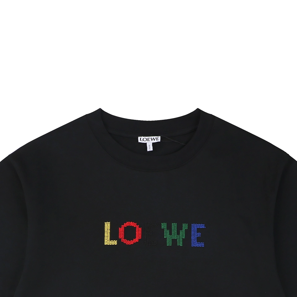 Loewe Gradient Knit Logo T-Shirt Black