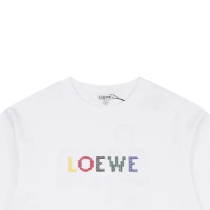 Loewe Gradient Knit Logo T-Shirt White