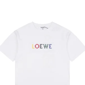 Loewe Gradient Knit Logo T-Shirt White