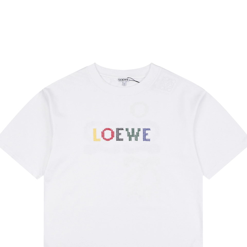 Loewe Gradient Knit Logo T-Shirt White