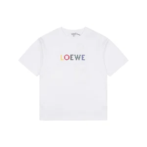 Loewe Gradient Knit Logo T-Shirt White Front view