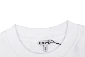Loewe Gradient Knit Logo T-Shirt White Collar
