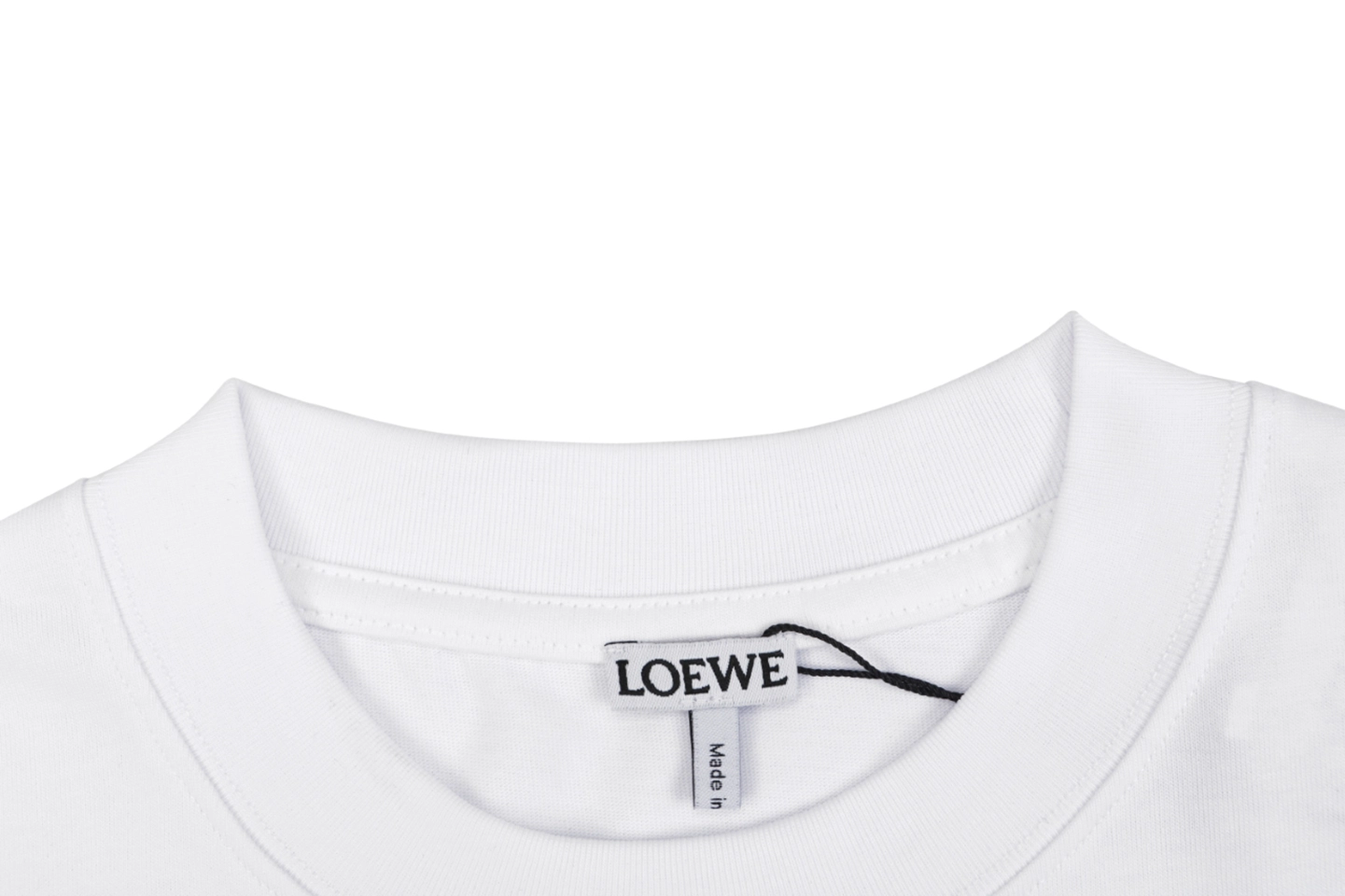 Loewe Gradient Knit Logo T-Shirt White Collar